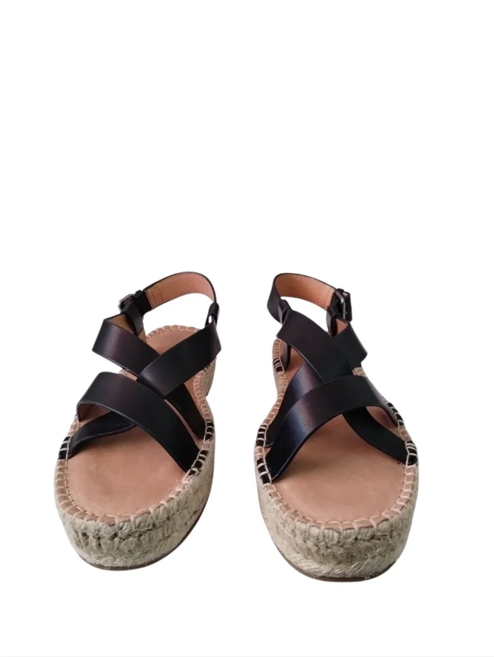 Madewell The Malia Espadrille Sandals Leather Platform Boho Women's 8.5